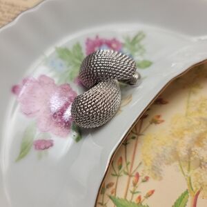 Monet Silver Clip-on Earrings